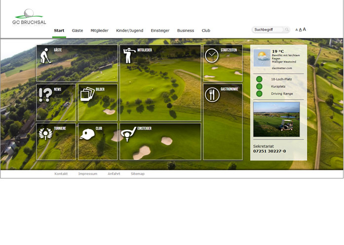 3We Portfolio Web: Golfclub Bruchsal 1