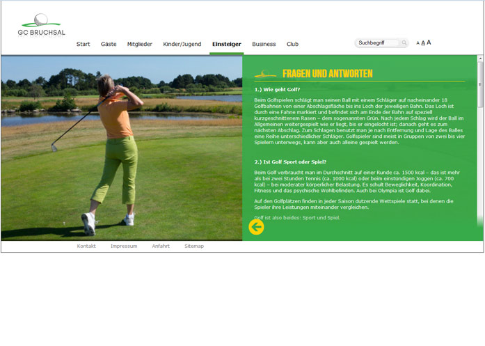 3We Portfolio Web: Golfclub Bruchsal 2