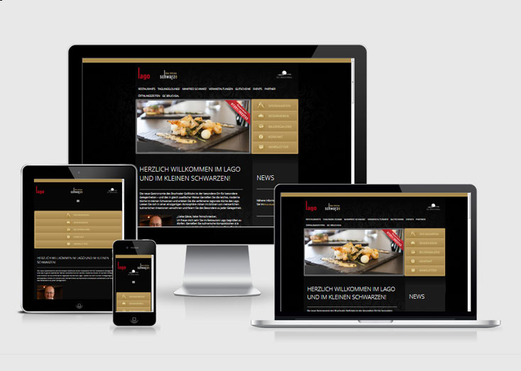 Responsive Website Schwarz das Restaurant 2