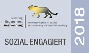 Sozial Engagiert 2018 Die 3We GmbH aus Bruchsal ist Sozial Engagiert 2018 und erhält den Mittelstandspreis.