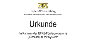 Urkunde zeozweifrei der 3We GmbH 
