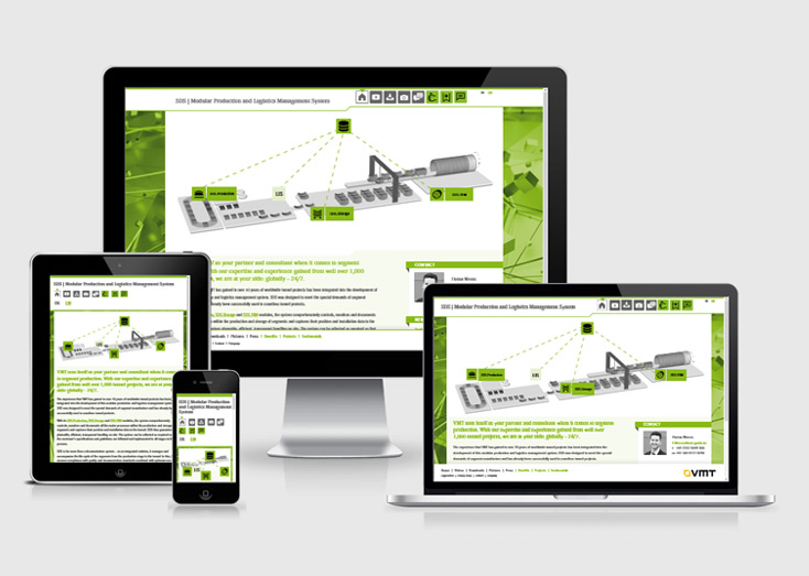 Website mit Animationen SDS VMT GmbH